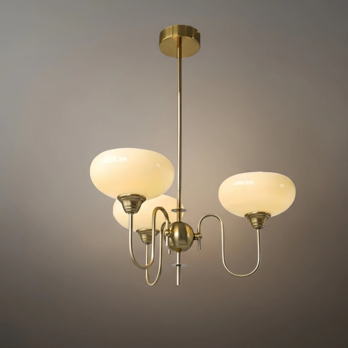 Modern Glass Chandelier – Gold or Chrome Multi-Light Ceiling Lamp